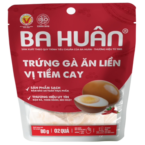 Trứng gà ăn liền vị tiềm cay